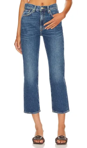 7 For All Mankind Logan High Waist Stovepipe in Blue