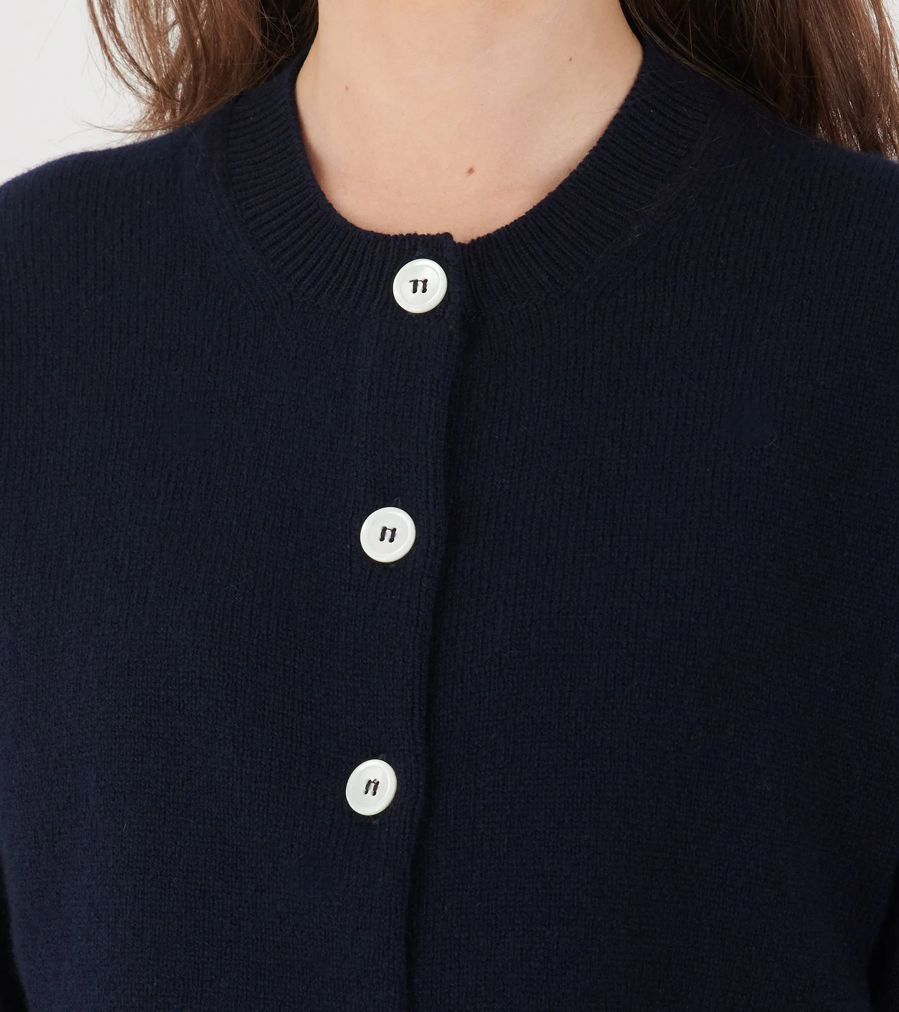 Ada Crewneck Cardigan Navy
