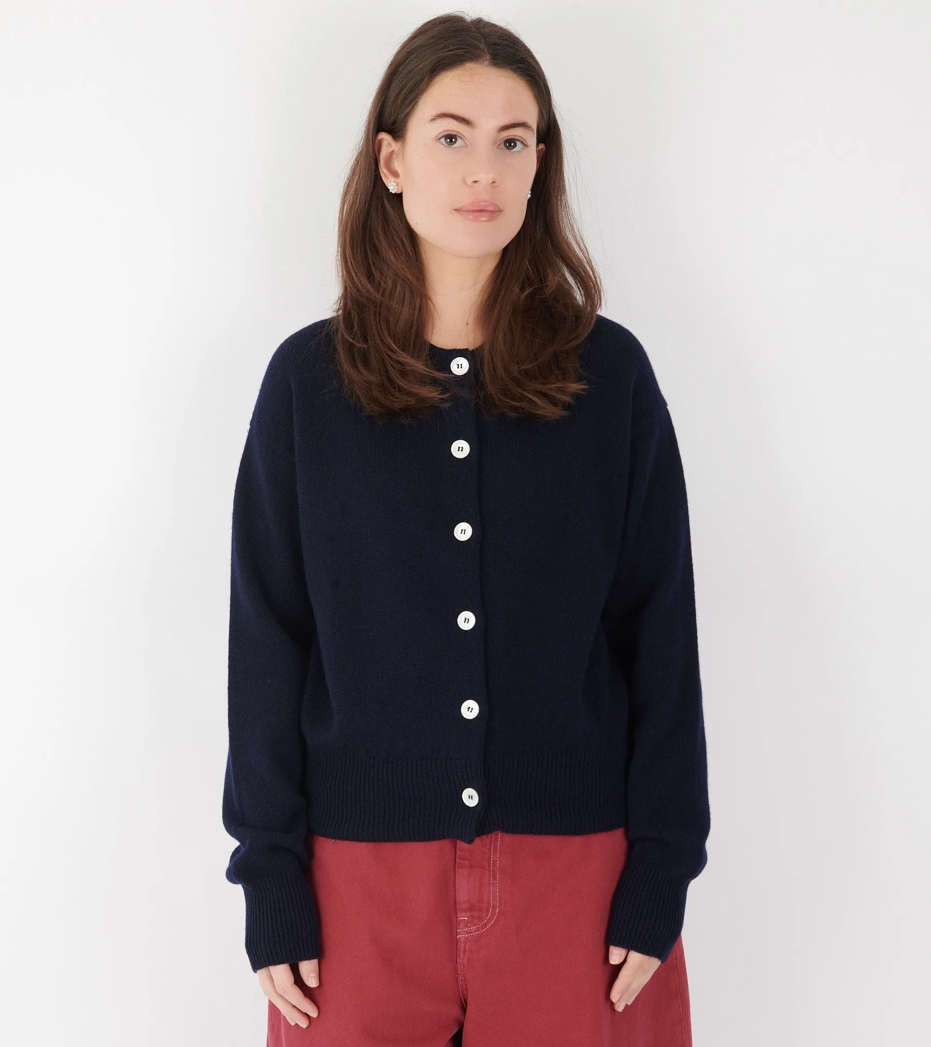 Ada Crewneck Cardigan Navy
