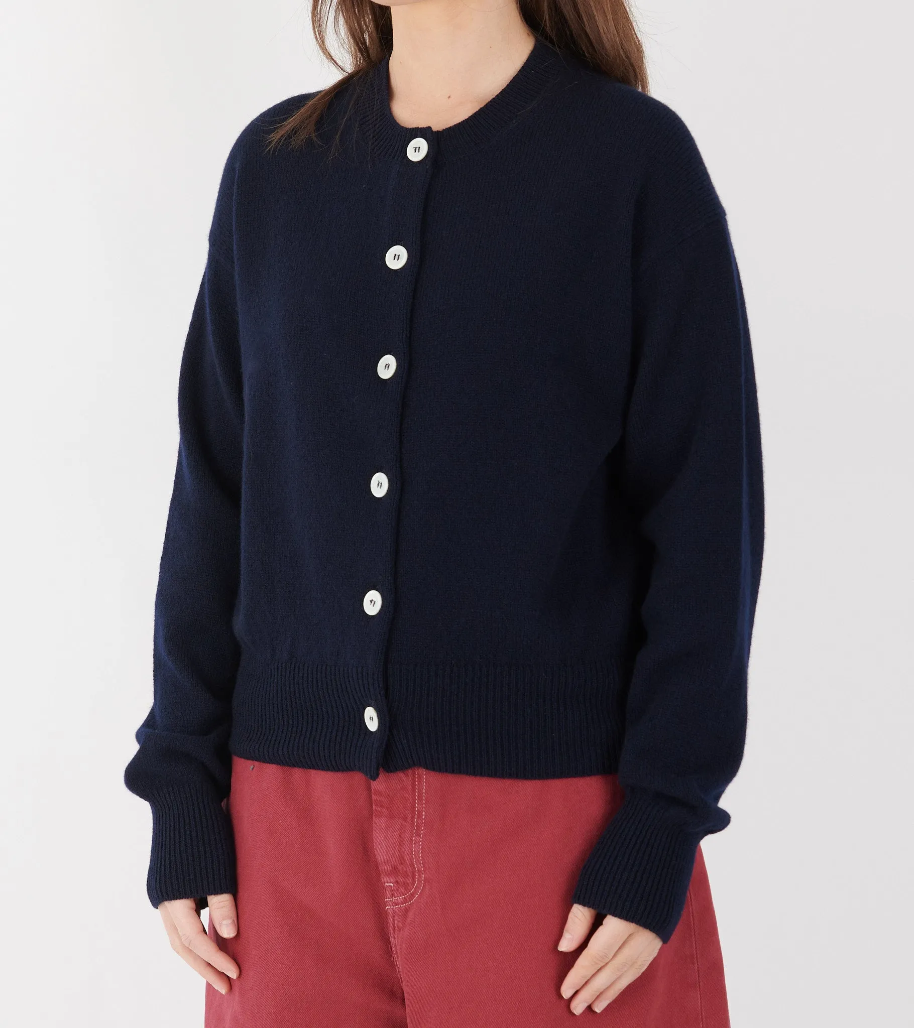 Ada Crewneck Cardigan Navy