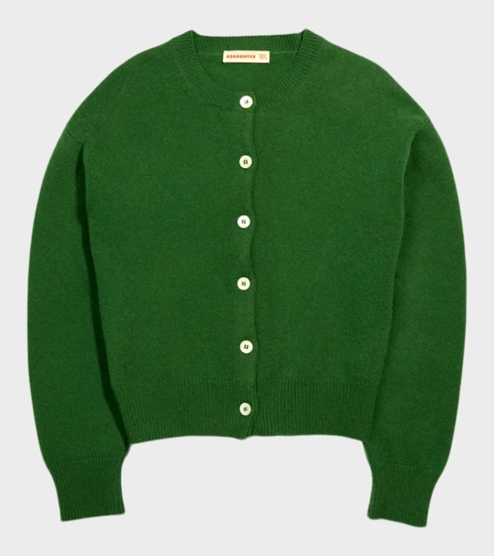 Ada Crewneck Cardigan Pagoda Green