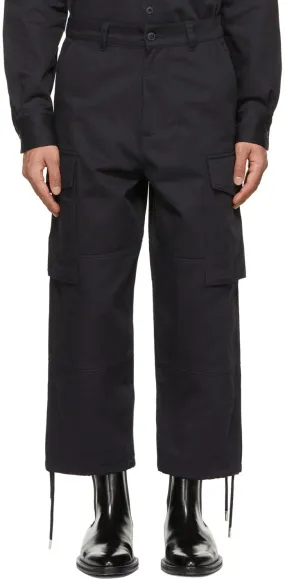 AMI Alexandre Mattiussi Navy Worker Fit Cargo Pants