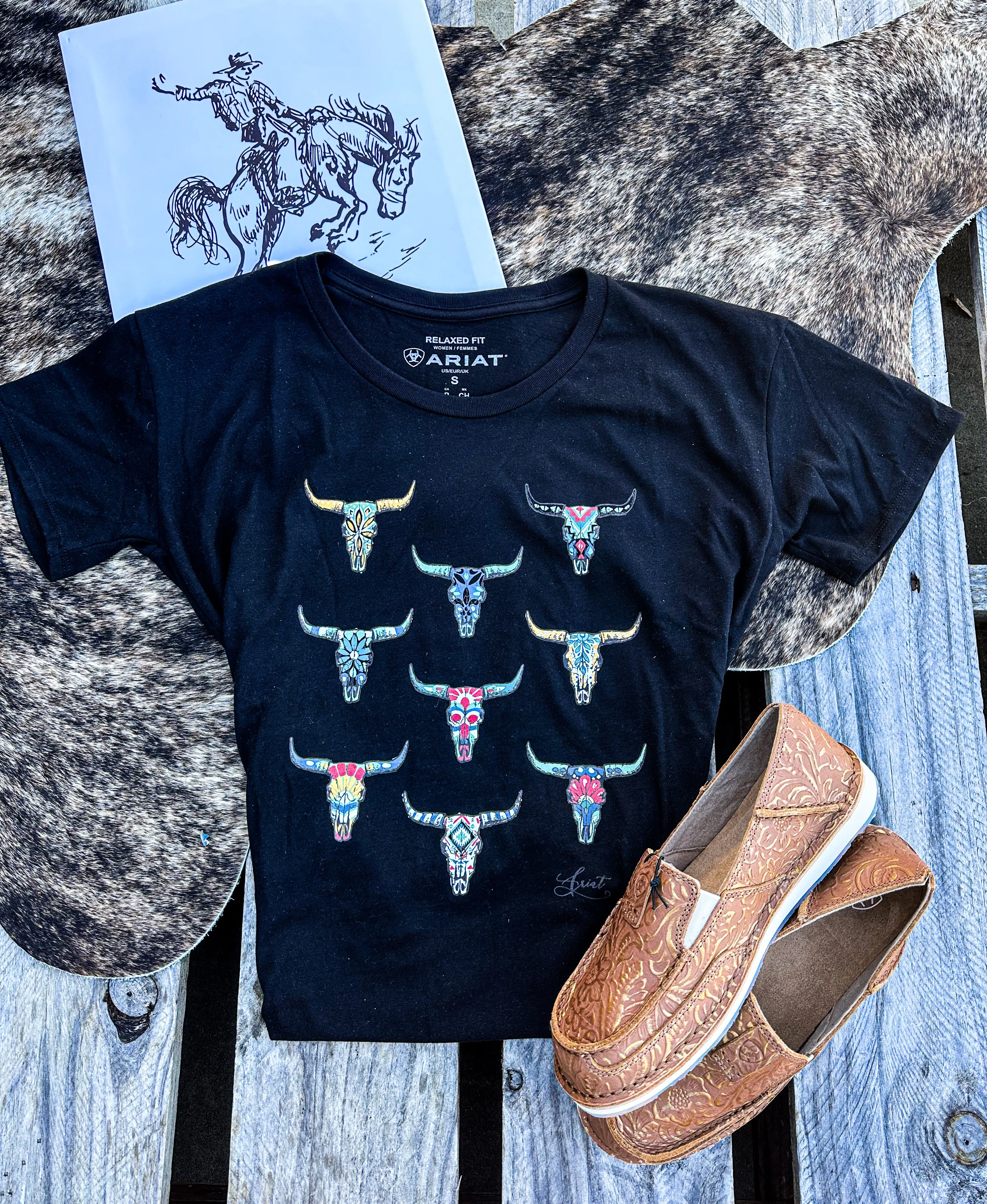 Ariat Deco Skull Graphic