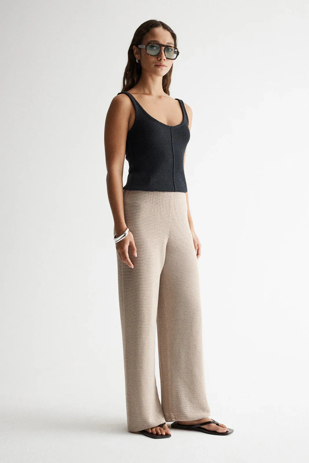ASPEN CROCHET PANT | TAUPE