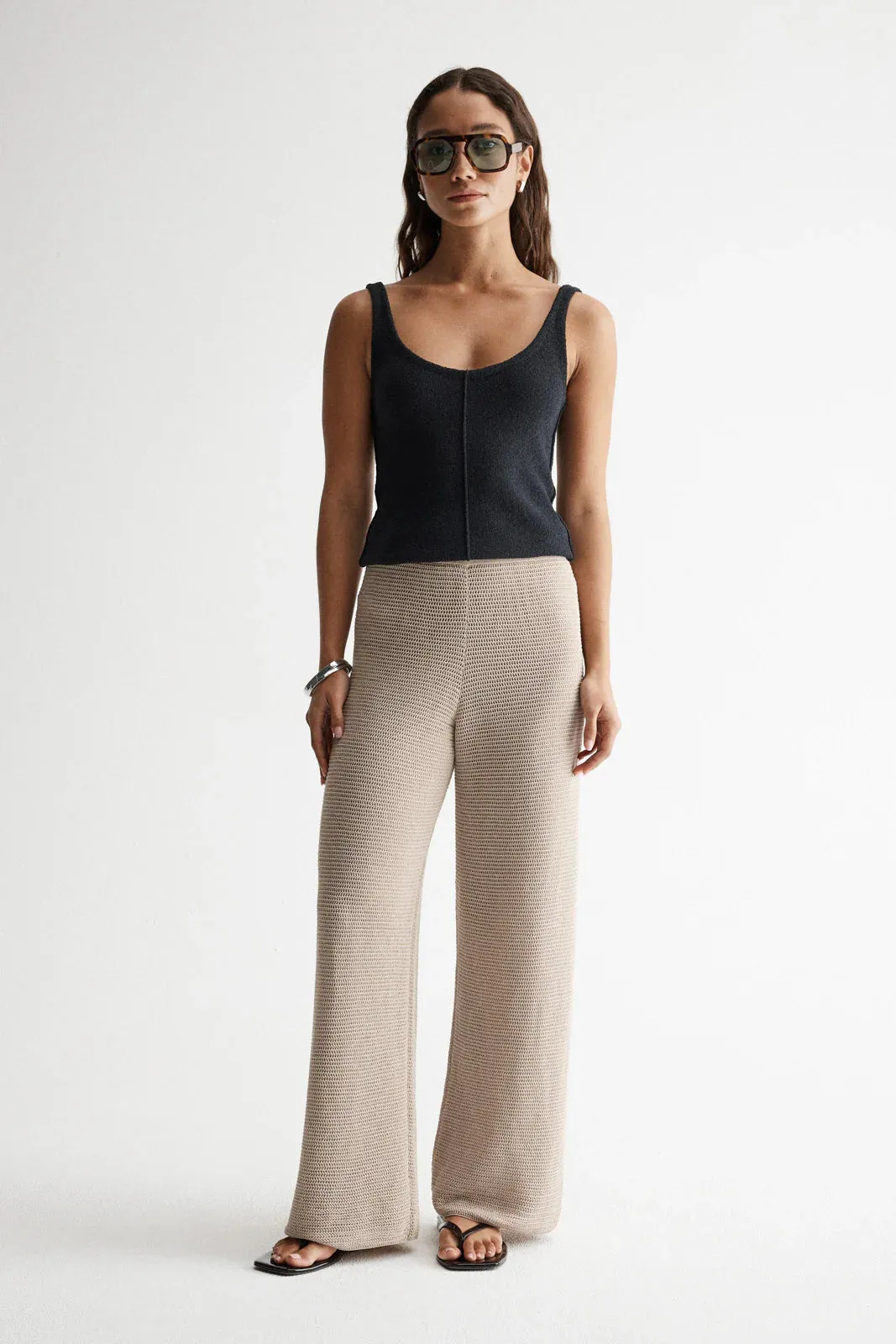 ASPEN CROCHET PANT | TAUPE
