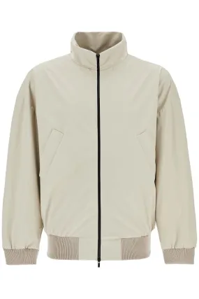 beige nylon and polyester jacket with high collar and zip FGE230 327PON CEMENT