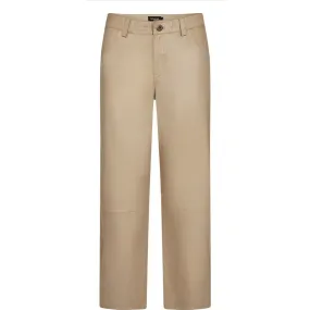 Bindy leather pants (HW) / 51176 - Cream