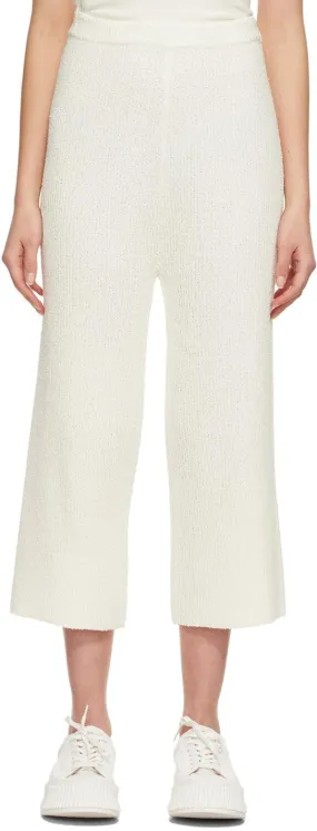 Blossom Off-White BouclÃ© Knit Lounge Pants