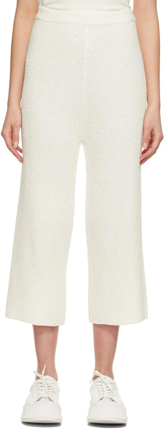 Blossom Off-White BouclÃ© Knit Lounge Pants