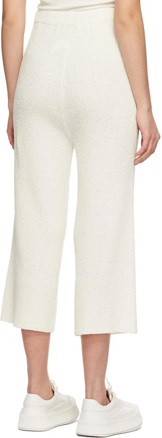 Blossom Off-White BouclÃ© Knit Lounge Pants