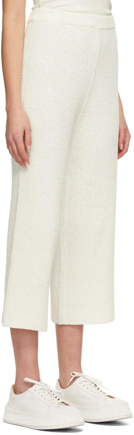 Blossom Off-White BouclÃ© Knit Lounge Pants