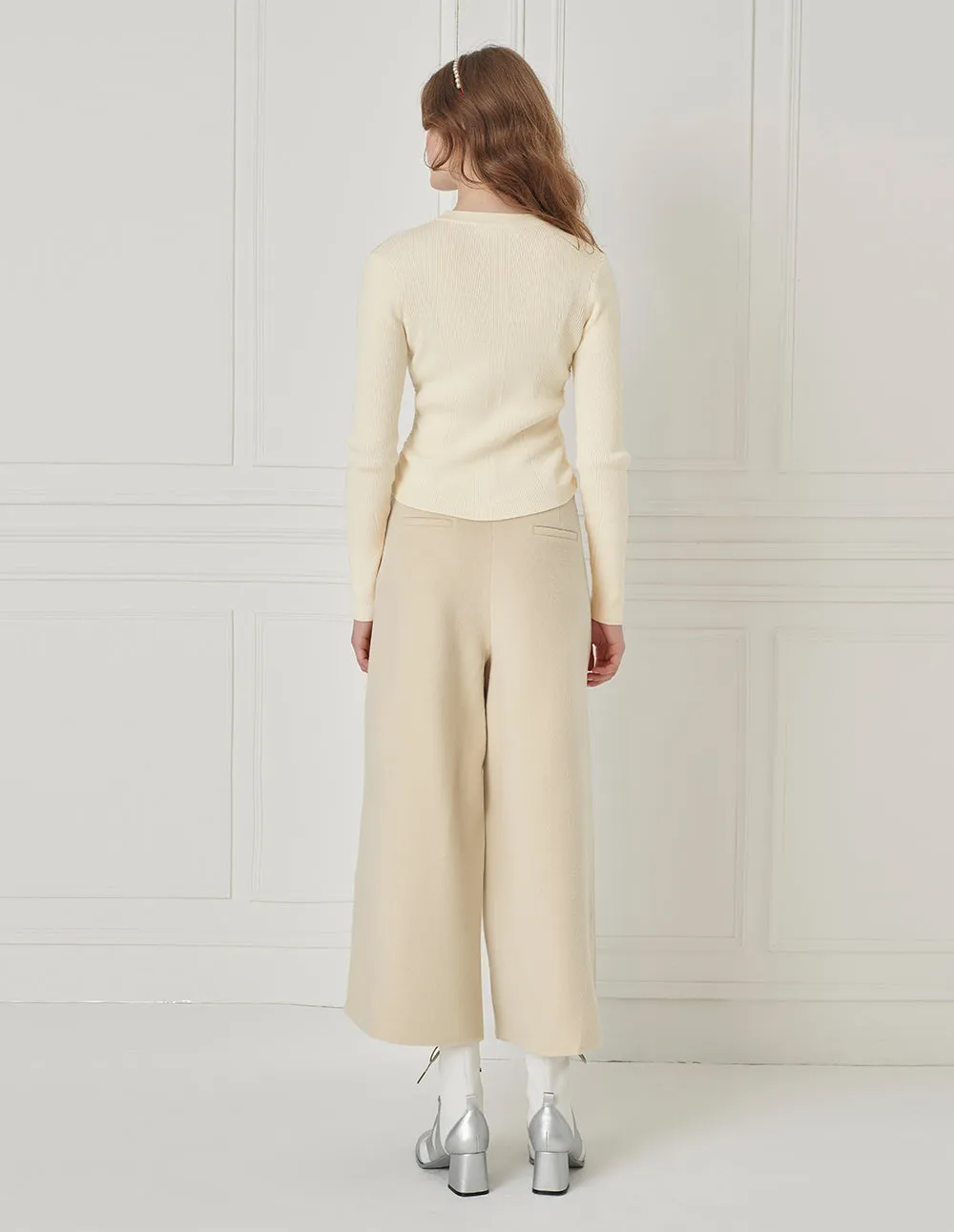 BORA AKSU Versatile Wool Wide-Leg Straight Trousers