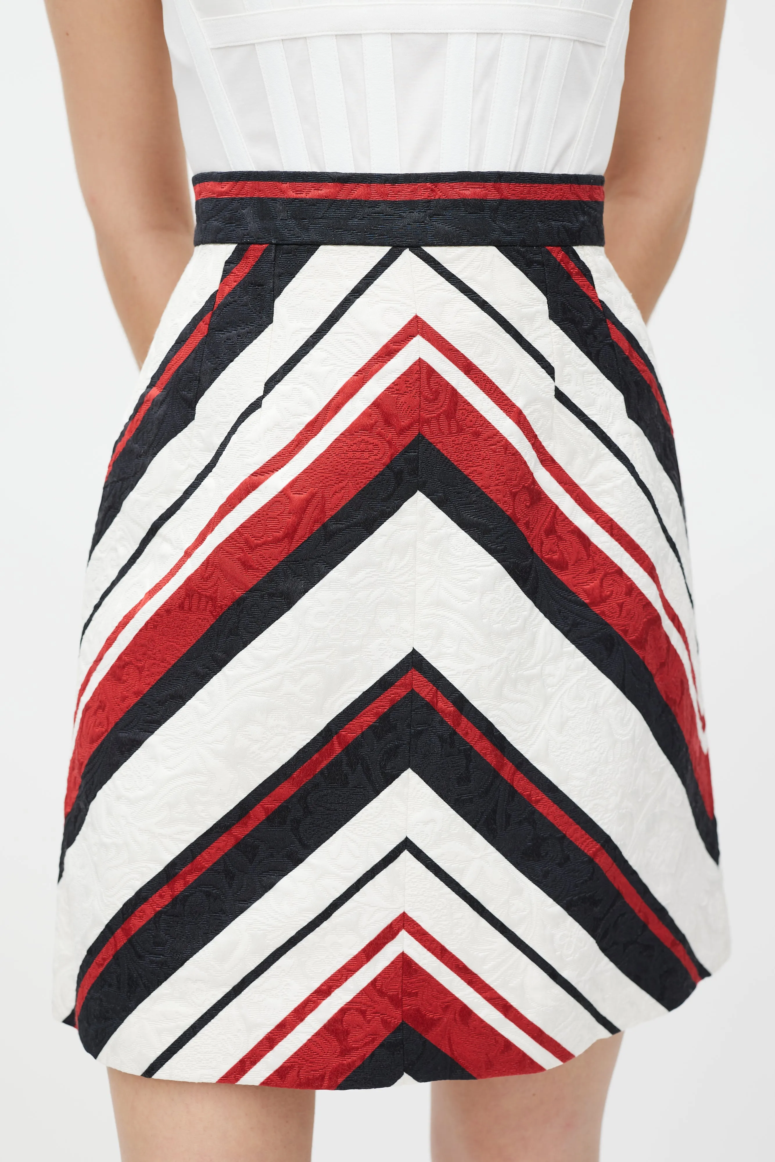 Brocade Striped Skirt