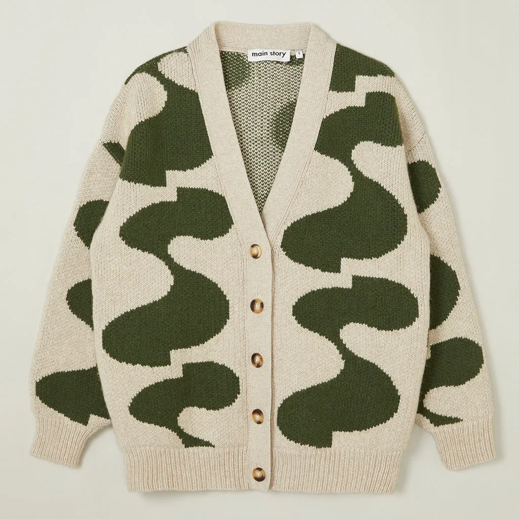 Cardigan Jacquard Cream Forest