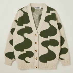 Cardigan Jacquard Cream Forest