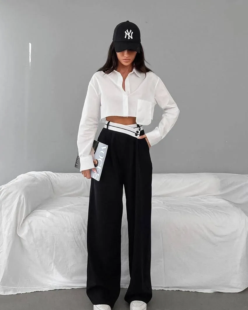 Casual Wide Leg Trousers