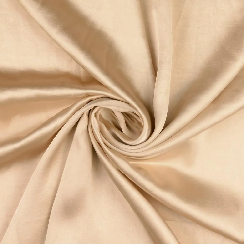 Champagne Plain Stretch Satin Fabric