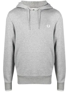 drawstring embroidered-logo hoodie