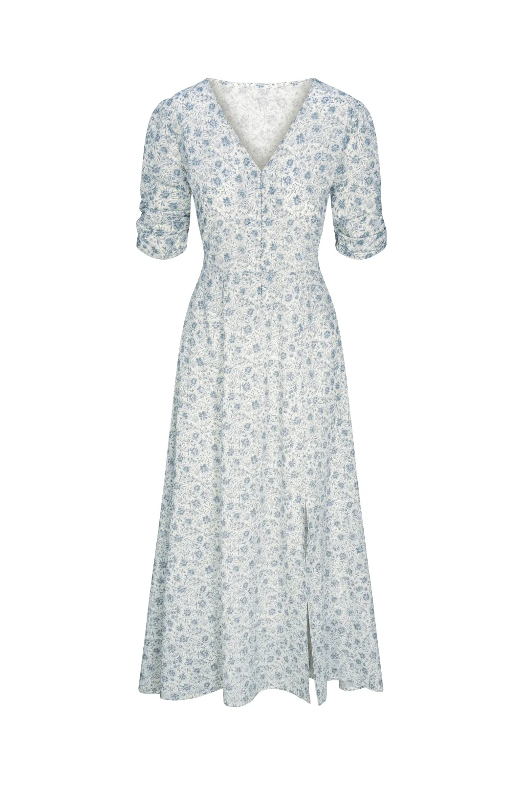 Elaine Dress in Floral Blues