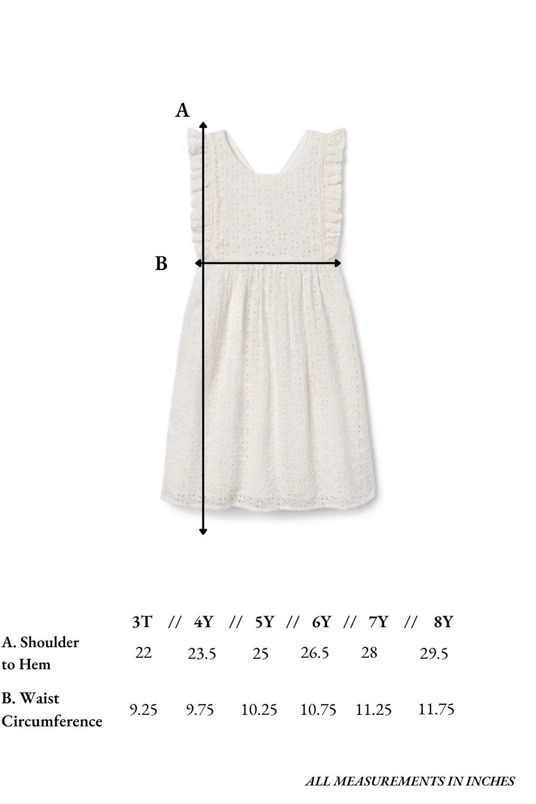 Elizabeth Dress in Vanilla Eyelet
