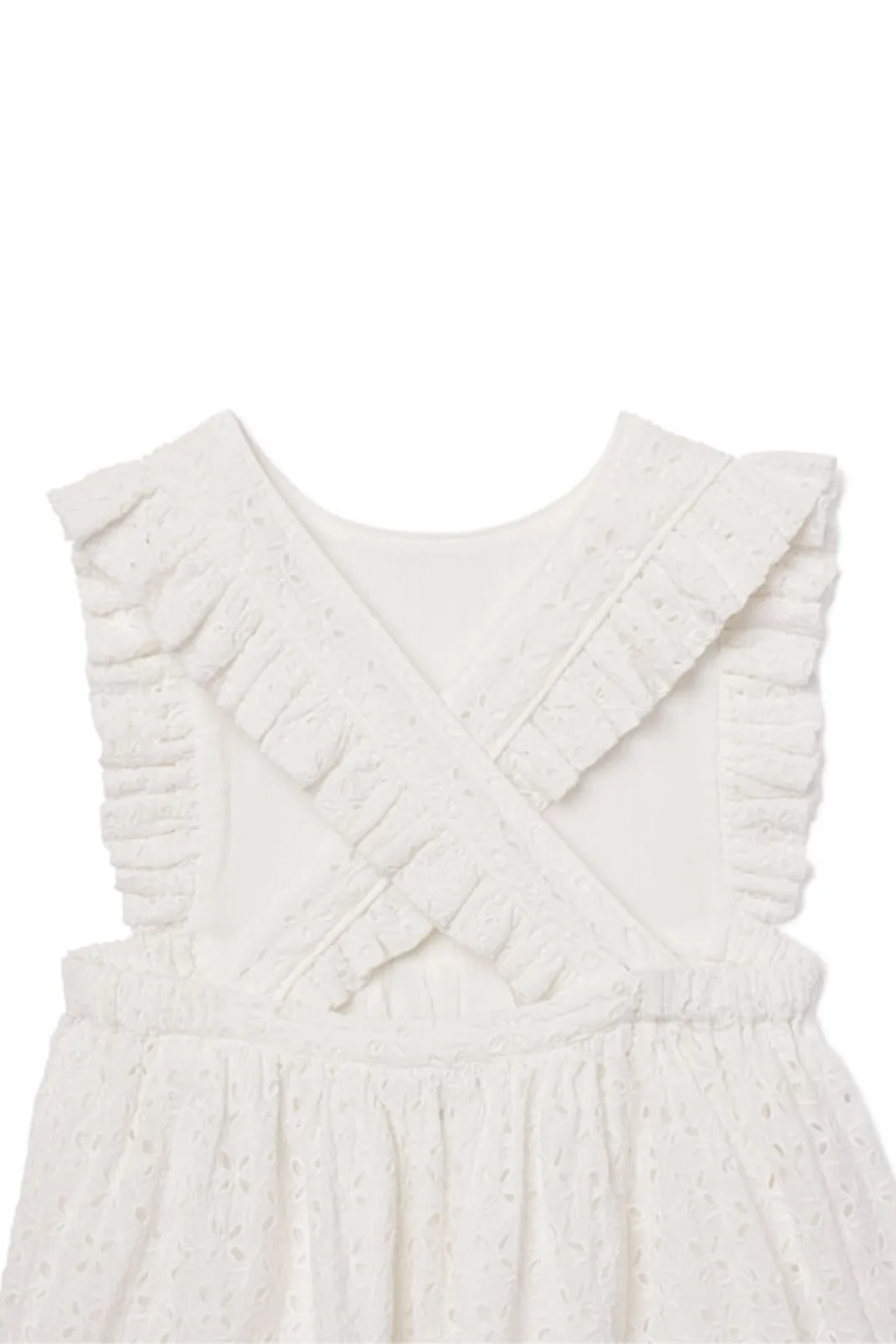 Elizabeth Dress in Vanilla Eyelet