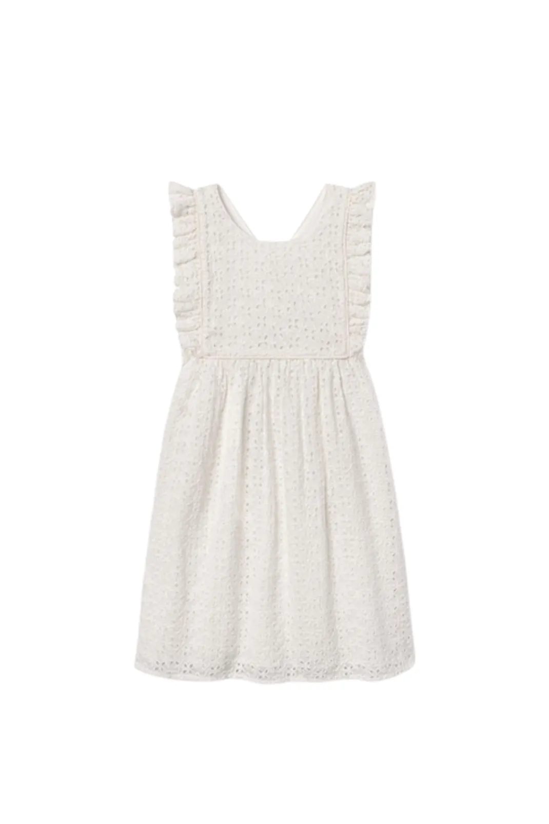 Elizabeth Dress in Vanilla Eyelet