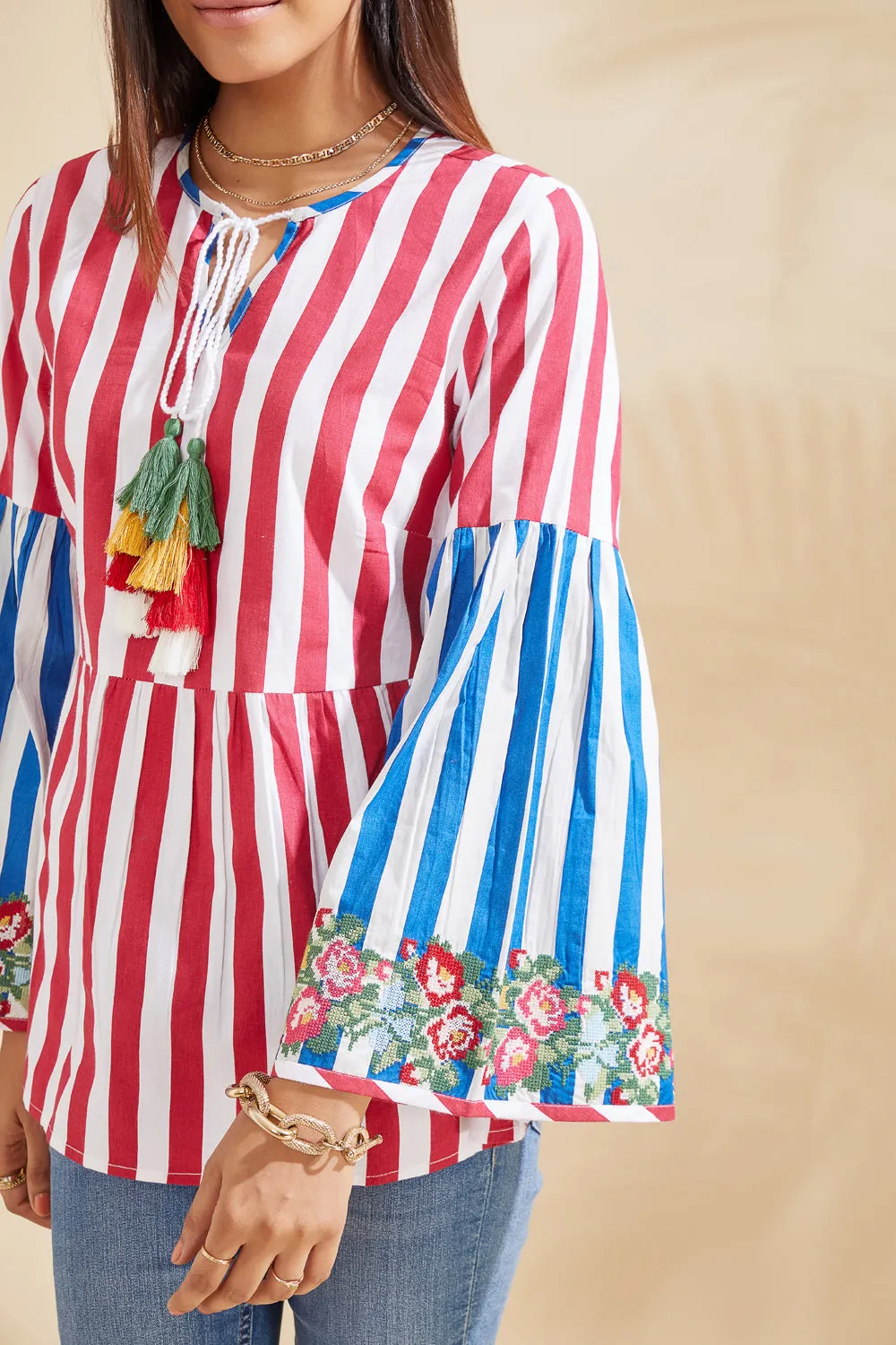 Enchanted Floral Embroidered Blouse