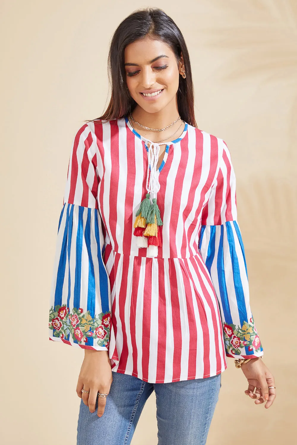 Enchanted Floral Embroidered Blouse