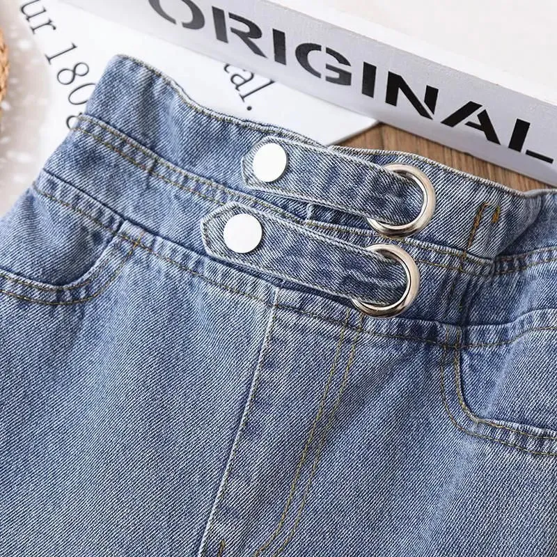 Girls' Wide-Leg Versatile Fashionable Leisure Pants