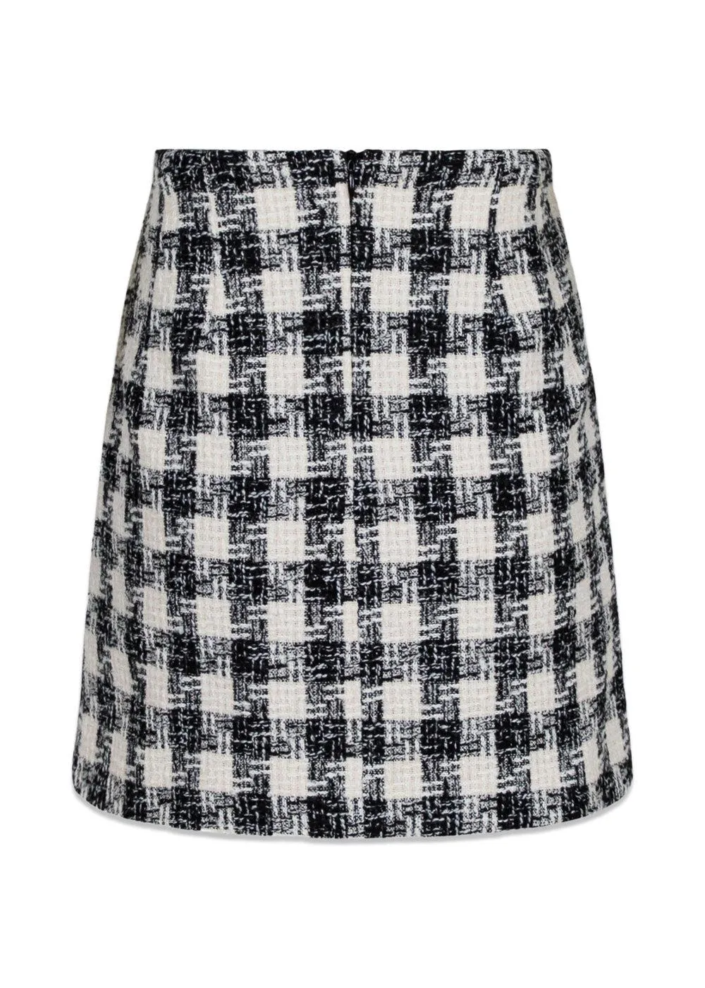 Helmine Chic Boucle Skirt - Black/White