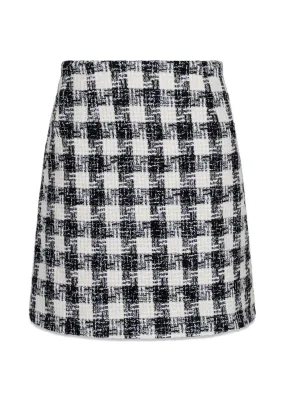 Helmine Chic Boucle Skirt - Black/White