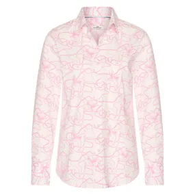 Hv Society Alice Pink Hummingbird Print Shirt