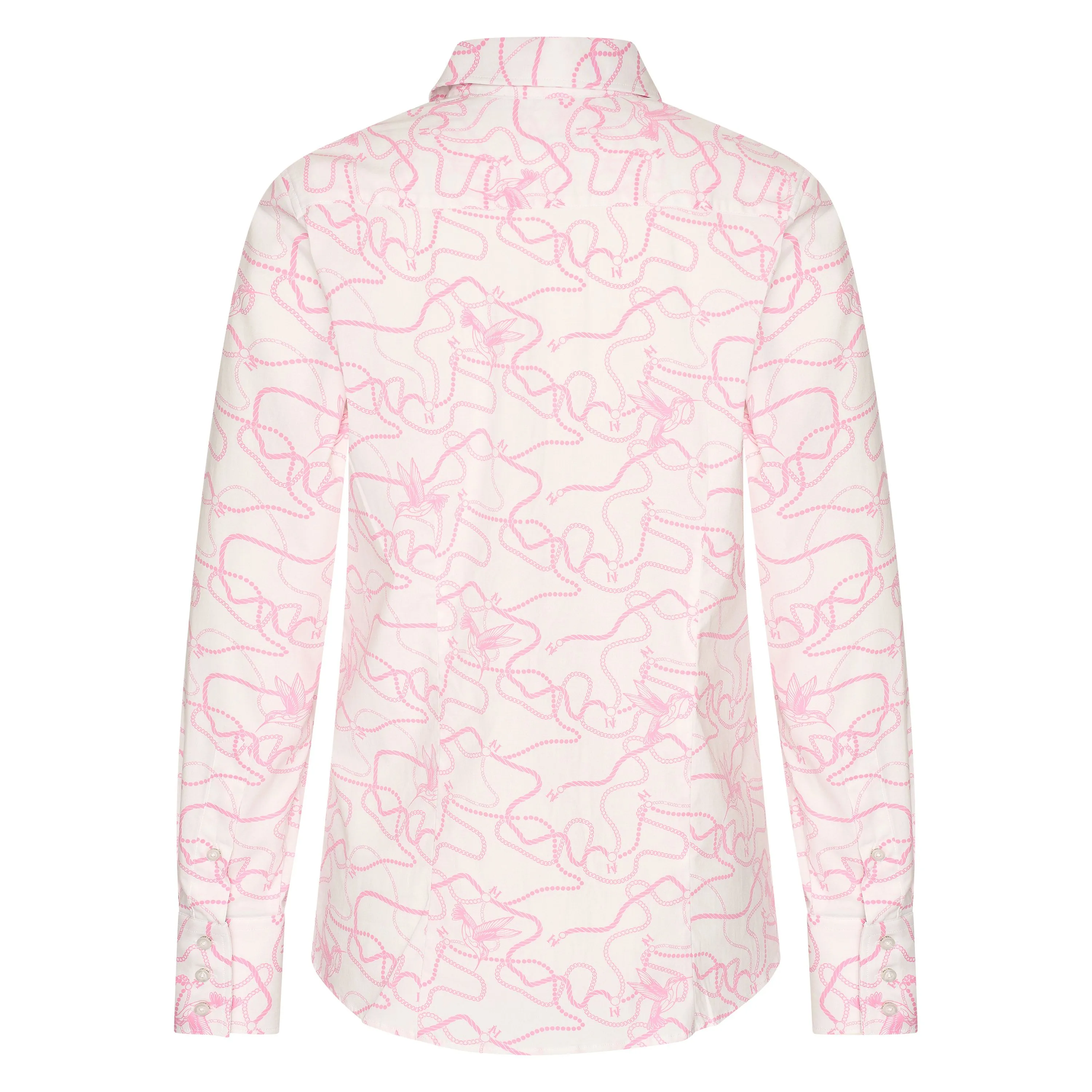 Hv Society Alice Pink Hummingbird Print Shirt