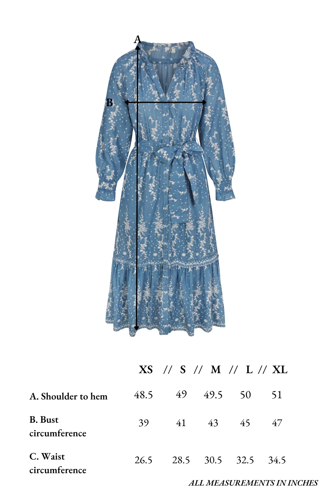Lele Dress in Wedgewood Eyelet
