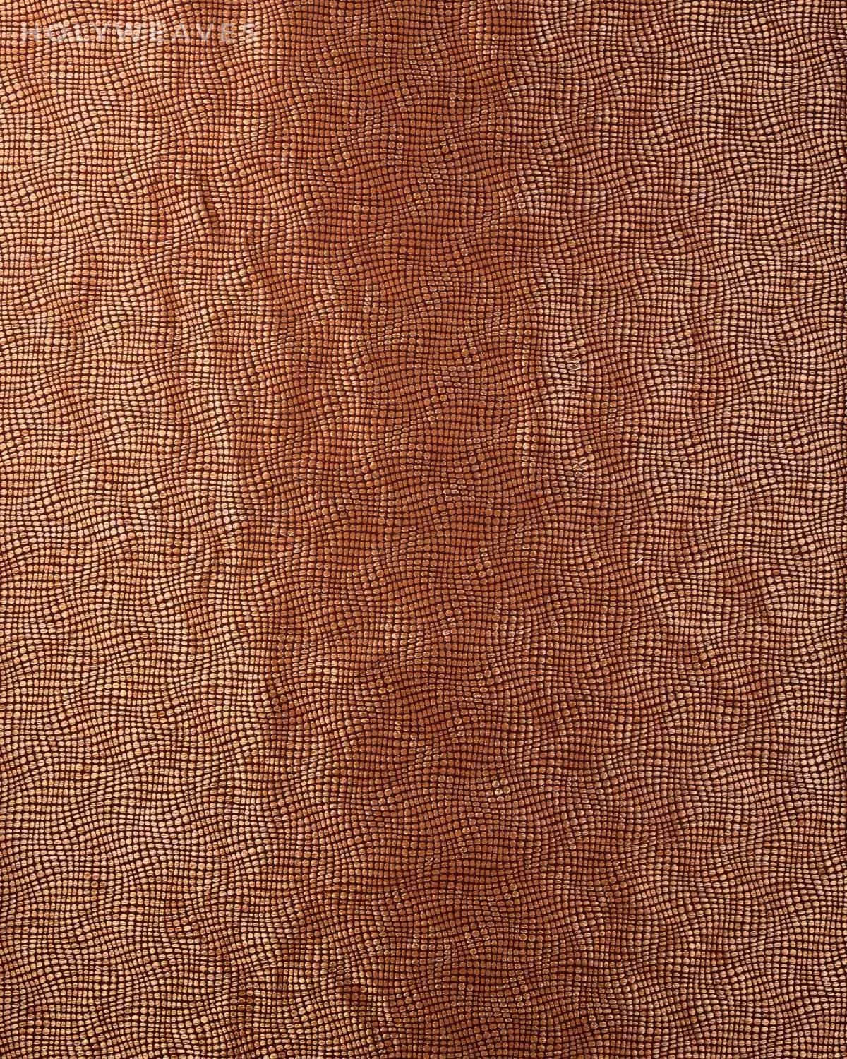 Mahogany Banarasi Python Antique Zari Brocade Handwoven Katan Silk Fabric