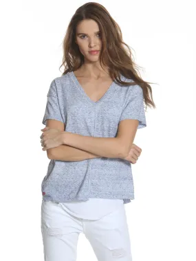 Marble Vee Tee - Blue
