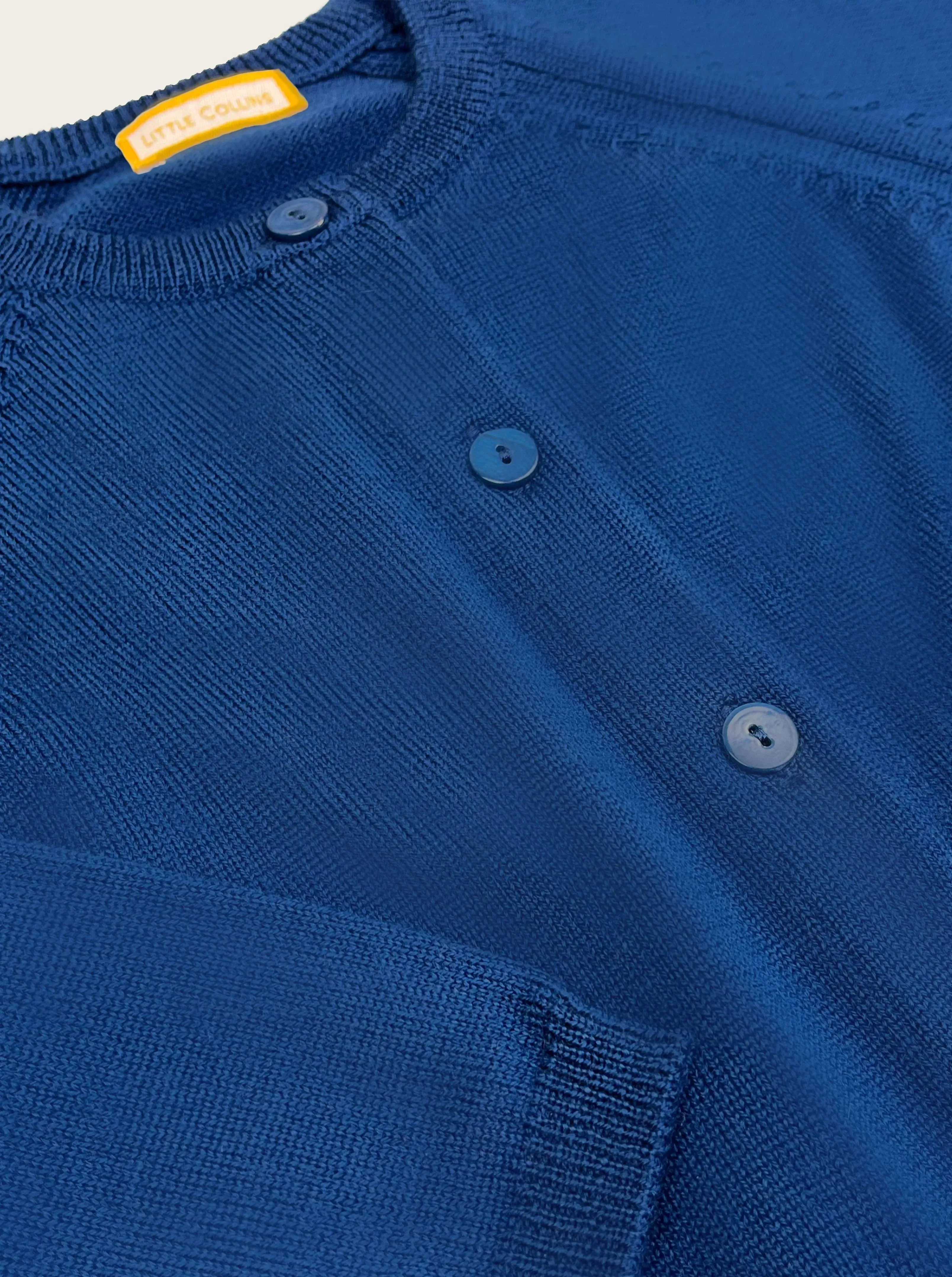 Merino Cardigan Marine Blue