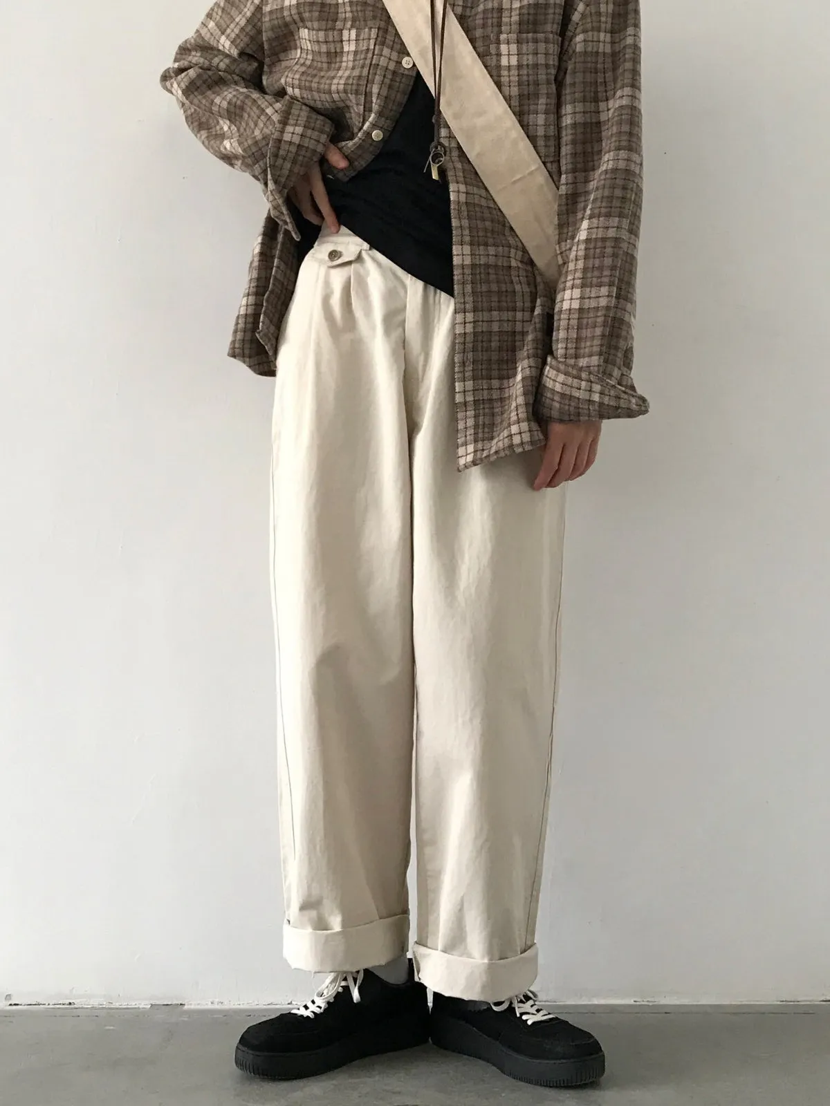 MV Retro Versatile Casual Straight Trousers Pants