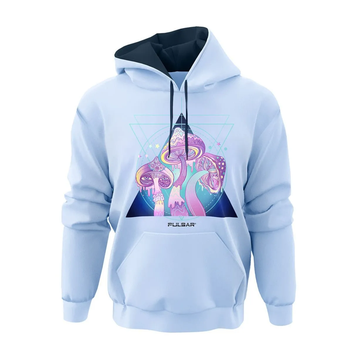 Pulsar Ultra Soft Pullover Hoodie | Melting Shrooms | Blue