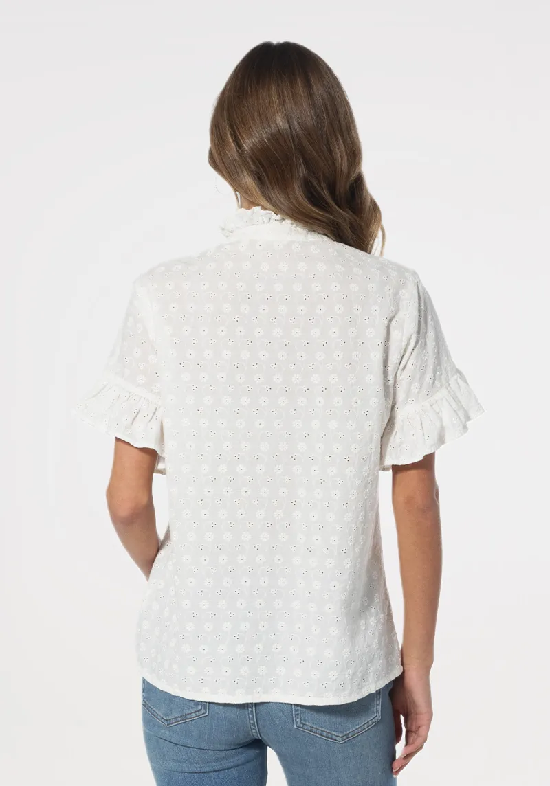 Ruby Ruffle Sleeve Blouse