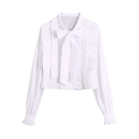 RUFFLED CROPPED BLOUSE