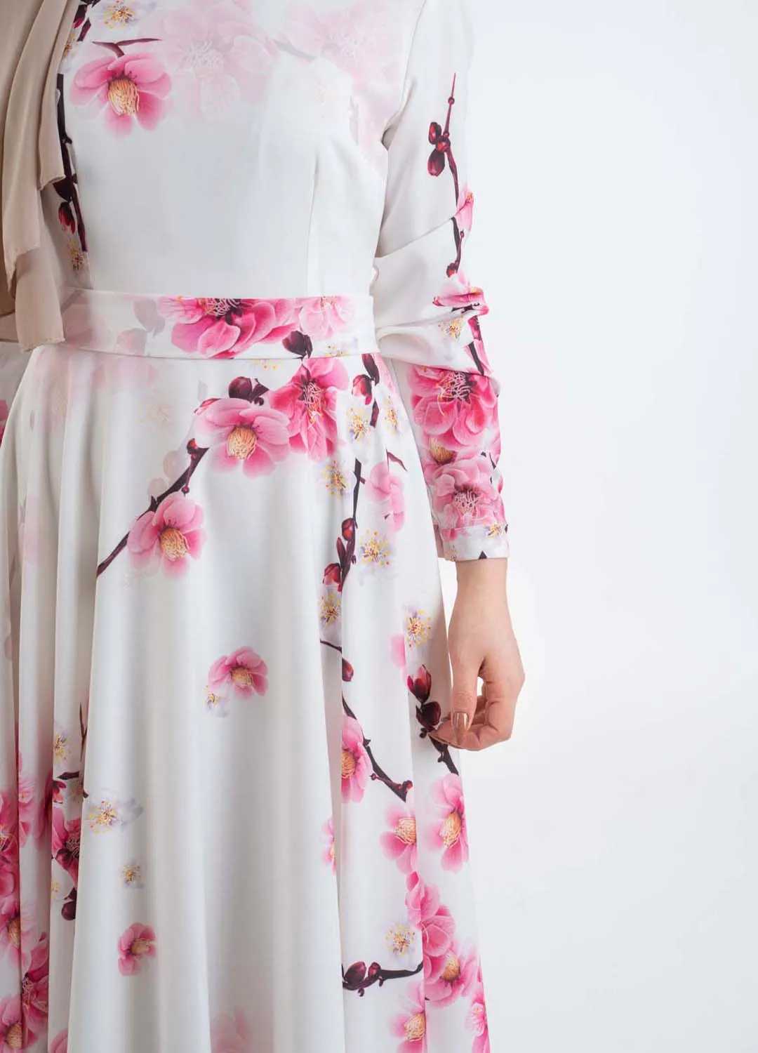 spring white dress-Modesty Fashion