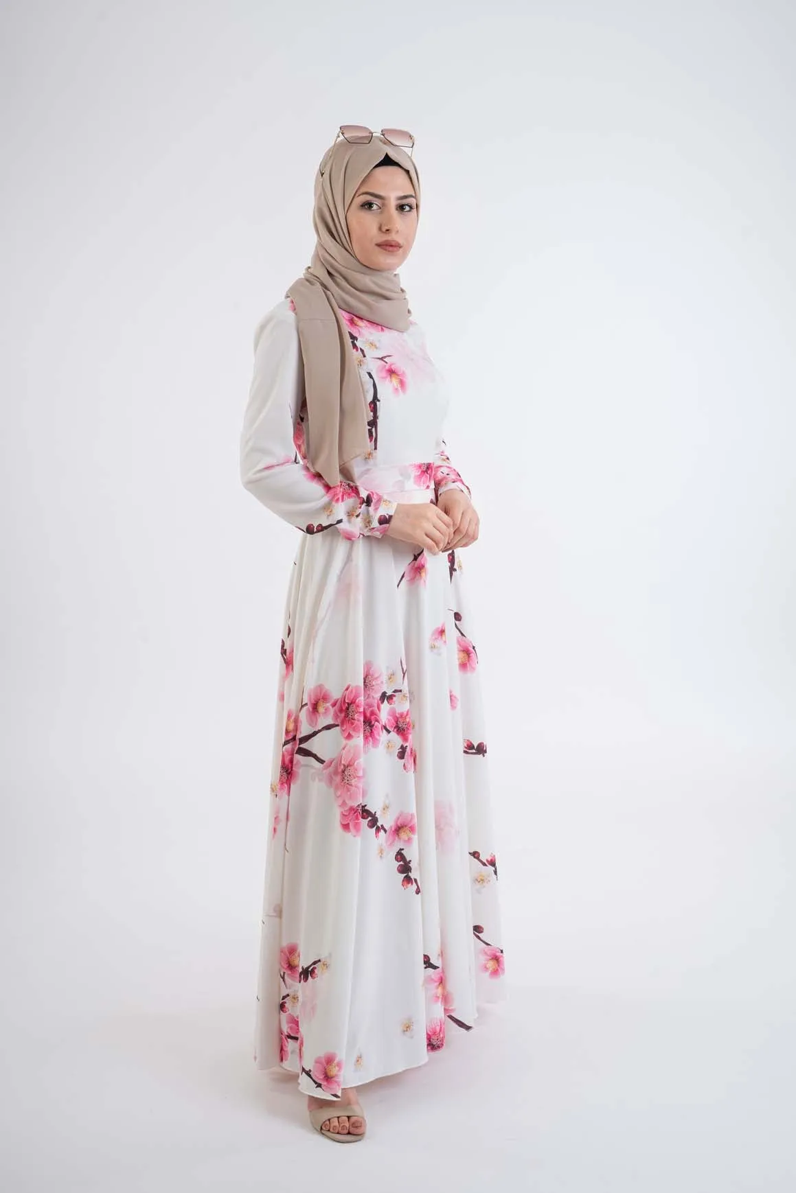 spring white dress-Modesty Fashion