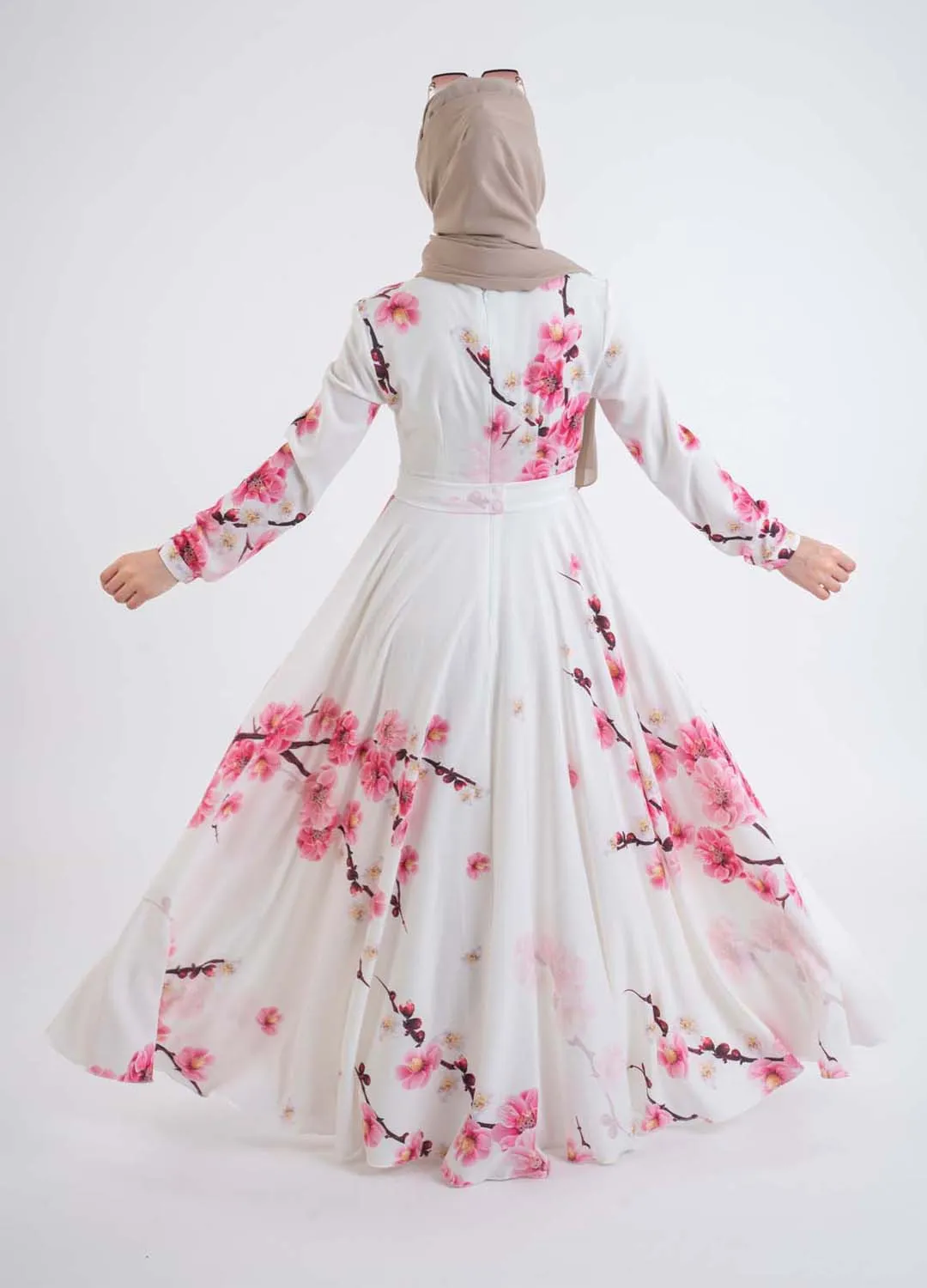 spring white dress-Modesty Fashion