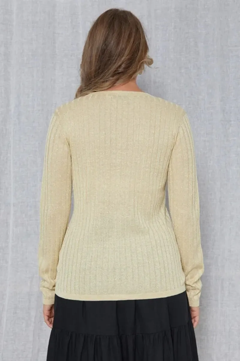 Stella   Gemma - Beverly Cardigan - Gold