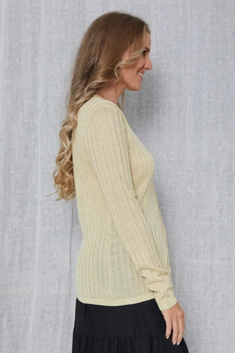 Stella   Gemma - Beverly Cardigan - Gold