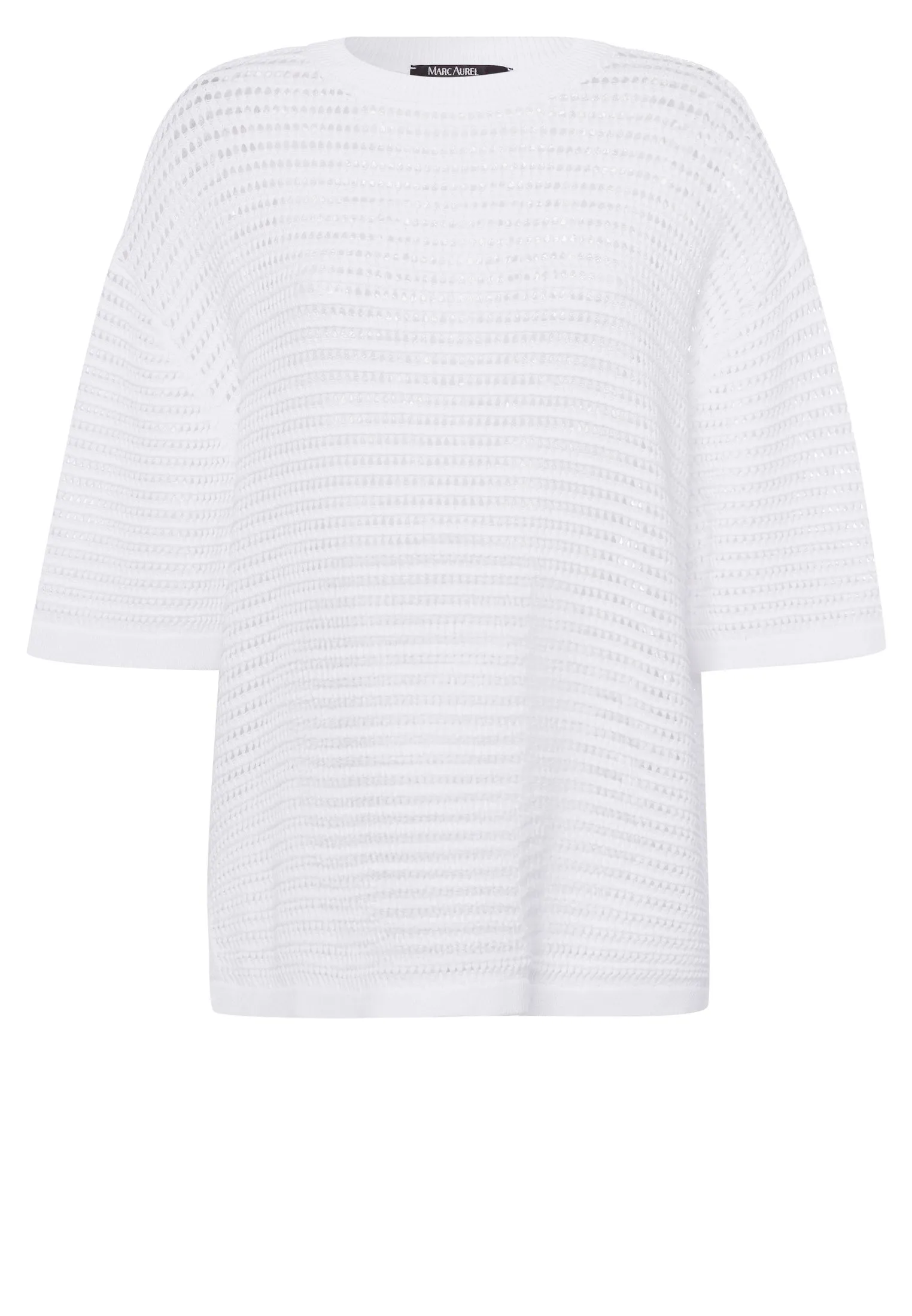 Sweater in Mesh Look - White