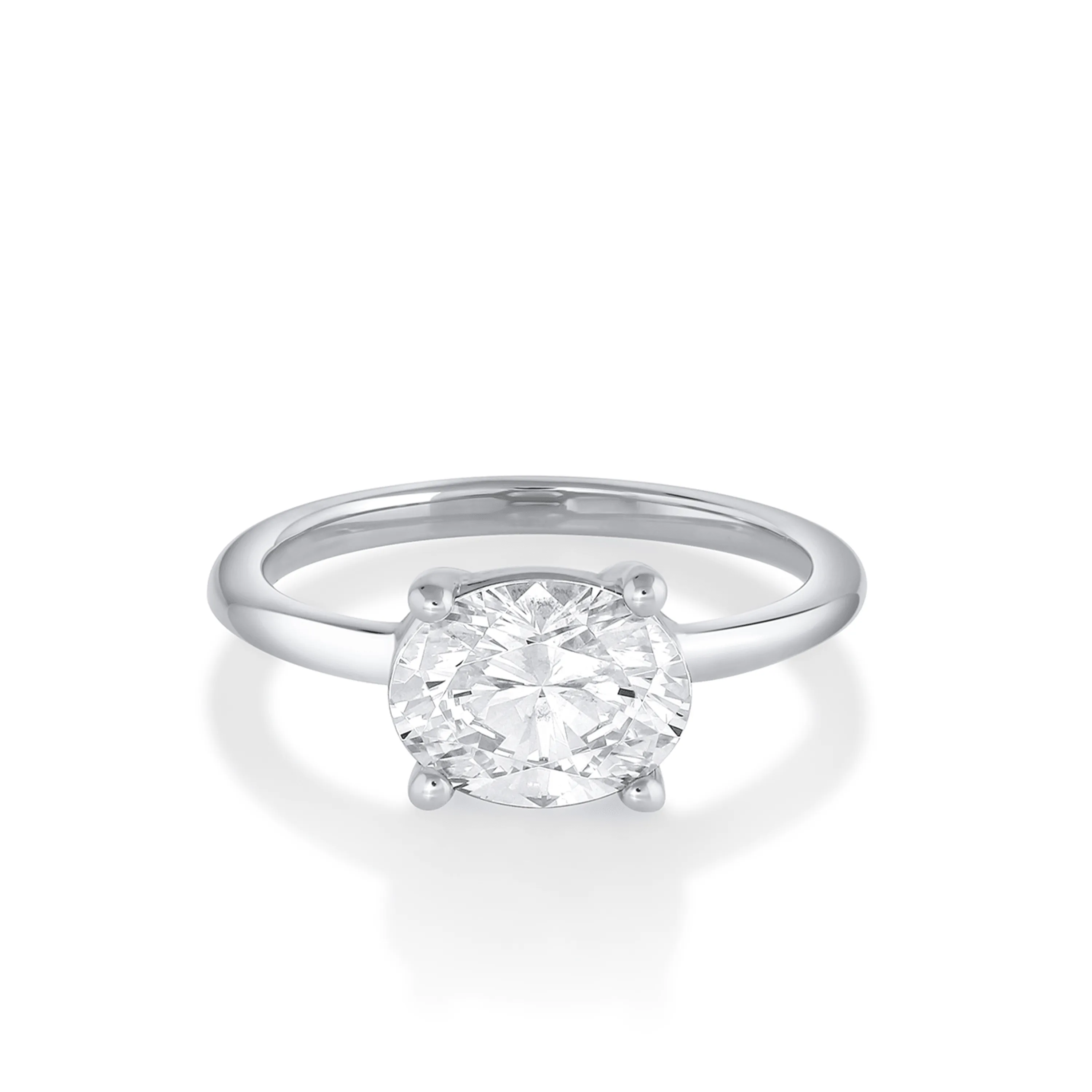 The Hazel Oval Solitaire Engagement Ring