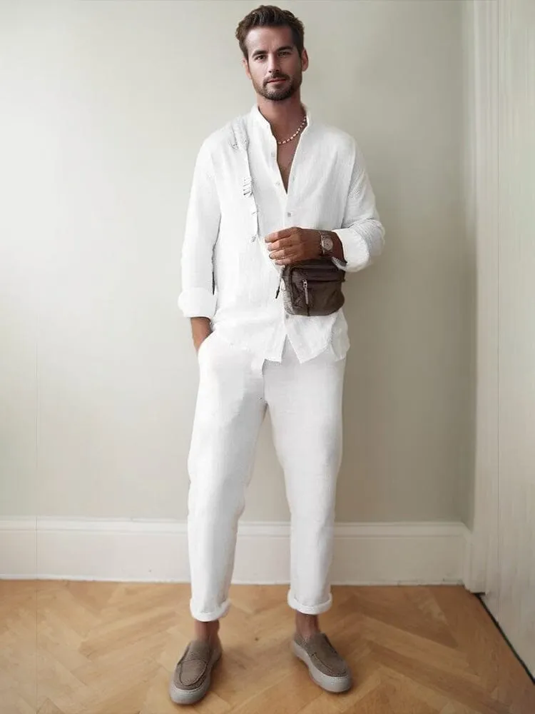Versatile 100% Cotton Shirt Set