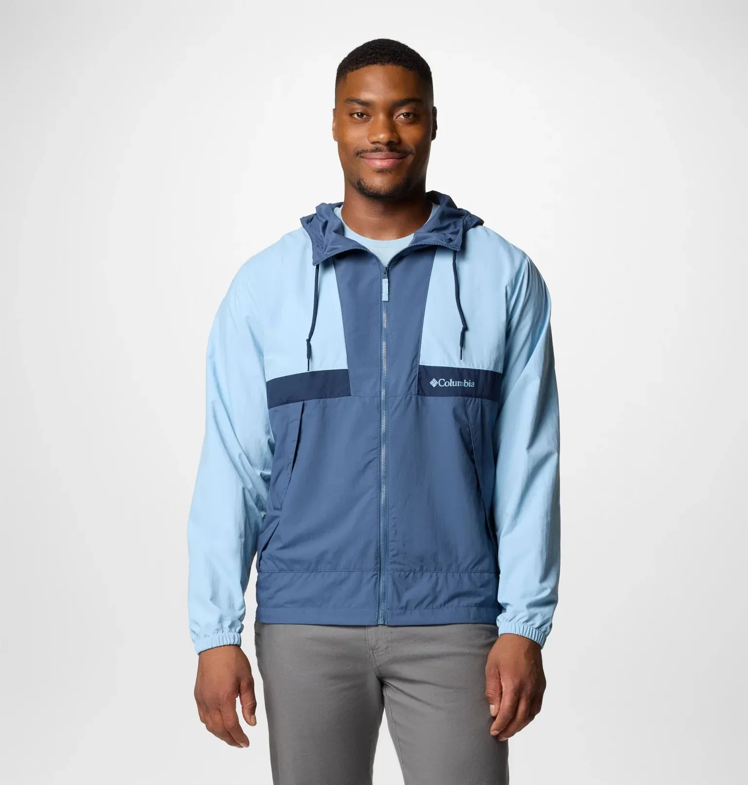 WM7321 Men's Spire Valley Hooded Windbreaker